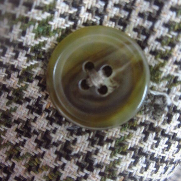 Brooks Brothers Madison 45R Beige Houndstooth 100% Silk LS Sport Coat Blazer - Picture 6 of 16